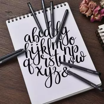 Набор из 12 ручек для рисования, водостойкие чернила, 12 уникальных наконечников, контурные ручки, гладкий корпус, тонкие наконечники, ручки для рисования 12pcs