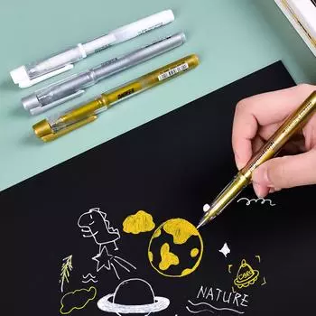 Набор из 12 шт. 0,8 мм маркерная ручка с белыми чернилами гелевая ручка для рисования художественная ручка для рисования 12pcs белый