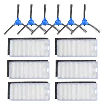 Набор из 12 сменных принадлежностей Набор инструментов для Eufy RoboVac 11S / Pack of 12 серый/синий