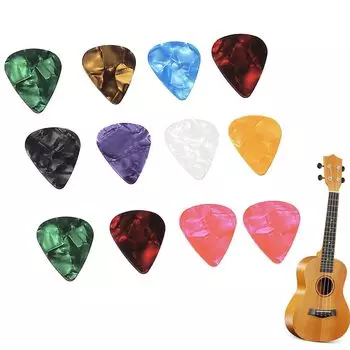 Набор из 12 тонких медиаторов для бас-гитары Samcos Guitar Picks Thickness, медиаторы для электрогитары, медиаторы для начинающих, практическое использование, случайные цвета