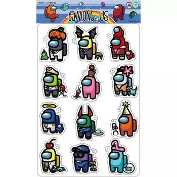Набор из 12 высокочастотных брелоков Among Us, популярная корейская игра
