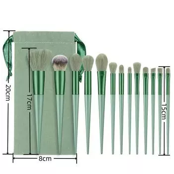 Набор из 13 кистей для макияжа, набор для полного лица, щетина из синтетического волокна, профессиональные косметические инструменты с чехлом для хранения, незаменимые для красоты 13pcs