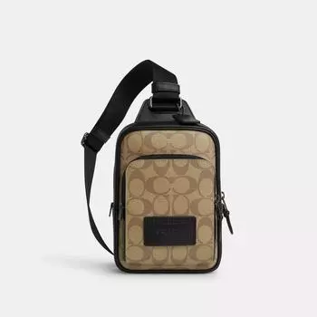Набор из 14 комплектов Coach Track из канвы Signature Canvas цвета бронзы, цвета хаки и черного цвета