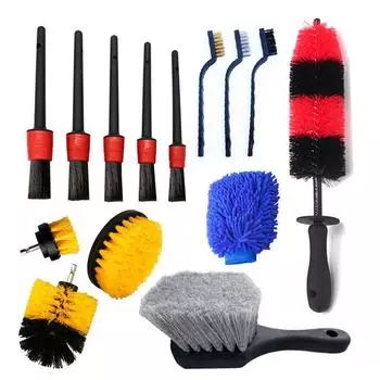 Набор из 14 щеток для чистки автомобиля с насадкой-электродрелью Engine Brush 3-piece Set