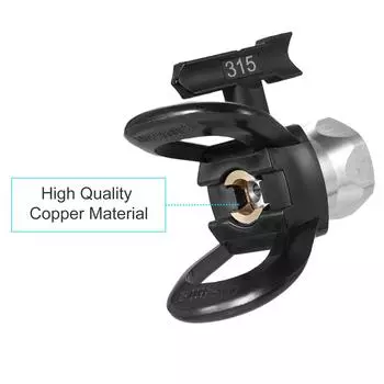 Набор из 15 насадок для безвоздушного распыления краски, в том числе 6 реверсивных насадок с проставкой, 6 шт. чёрный