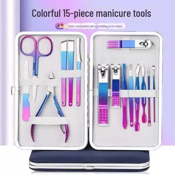 «Набор из 15 разноцветных кусачек для ногтей из нержавеющей стали — хорошее качество»
