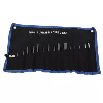 Набор из 16 механических пробойников и зубил с коническим центром для холодного калибра