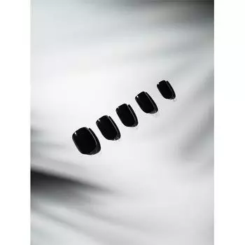 Набор из 16 накладок для ногтей Daiso Solid Nail Tips Deep Black Black guitar (slim)