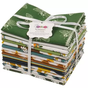 Набор из 16 толстых четвертей Soimoi, с цветочным принтом медоносной пчелы, 18 x 22 дюйма, сделай сам, пэчворк, 100% хлопка, предварительно вырезанная ткань для квилтинга 18X22 Inches разноцветный