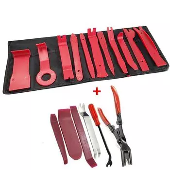 Набор из 17 шт. новых инструментов для снятия панелей автомобиля, набор инструментов для снятия обшивки для автомобильной панели, приборной панели, аудио, радио, инструмент для снятия, установщик и ремонт, наборы инструментов для поддевания с сумкой для х