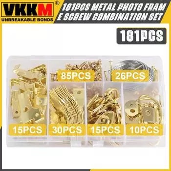 Набор из 181 металлического винта для фоторамки