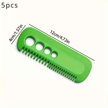 Набор из 1 инструмента для удаления листьев с листьев капусты, тимьяна, базилика, розмарина, пластика - удобные кухонные гаджеты для листовой зелени. 5pcs зелёный
