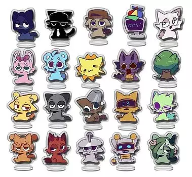 Набор из 20 брелоков на акриловой подставке Sprunky, связанных с игрой ужасов Doujin Moe Goods, милые украшения, украшения, аксессуары для косплея, день рождения, годовщина