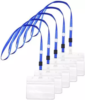 Набор из 20 именных бейджей Aumesa Rano, держатель для визиток на шею, держатель для удостоверения личности, шейный ремешок, чехол для пропуска для сотрудников на мероприятия, визитная карточка для сотрудников