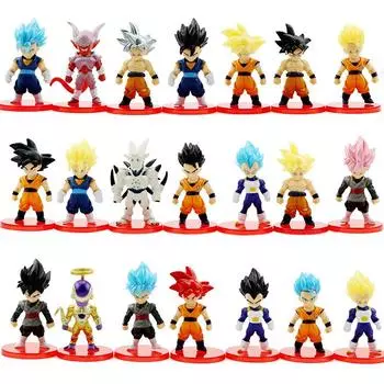 Набор из 21 шт., Dragon Ball Super Son Goku Vegeta Broly Buu, экшн-фигурки, аниме-статуэтки, ультра-инстинкт, модель, подарки, игрушки