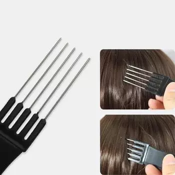 Набор из 24 инструментов для укладки, включая щетку для окрашивания, массажную расческу для волос с воздушной подушечкой, расческу с восемью когтями и т. д. Инструменты для укладки для домашнего использования чёрный