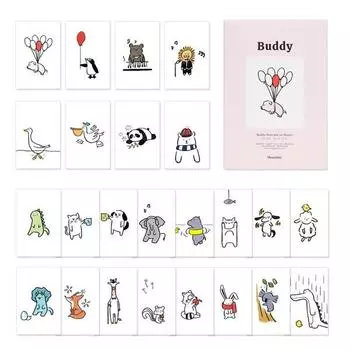 Набор из 24 открыток Walgadax Buddy