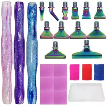 Набор из 24 ручек для алмазного искусства SENHAI Diamond Art, цветные металлические резьбовые 5D-аксессуары для алмазного искусства, инструменты для самостоятельного рисования, наборы для рисования, ручки, наконечники, наконечники,