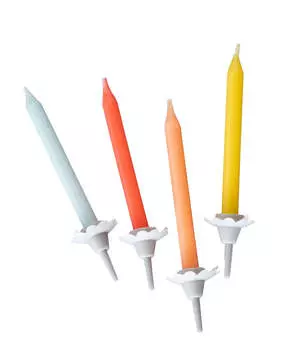 Набор из 24 свечей на день рождения и 12 подсвечников Fackelmann Rio Party арт.. 52514