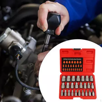 Набор из 25 поврежденных винтов с ящиком для хранения для ремонта автомобиля, прочные аксессуары с шестигранной головкой