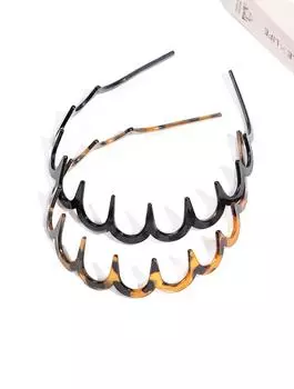 Набор из 2/3 шт. Модные повязки для волос для женщин Нескользящая повязка на голову Волнистая смола Простой обруч для волос Умывание лица Повязка для волос Аксессуары для волос для девочек