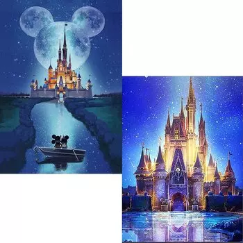 Набор из 2 5D алмазных художественных наборов, набор для рисования бисером и бриллиантами, набор для рисования, набор для рукоделия, 5D мозаичное искусство, ручная работа, милое художественное украшение, алмазная живопись, полный тип пасты