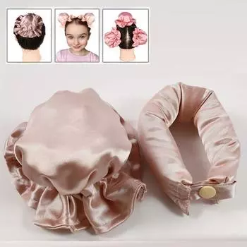 Набор из 2 атласных бигуди для волос без нагрева, бигуди для завивки волос без нагрева с шапочками, мягкая повязка на голову для длинных волос, Cu