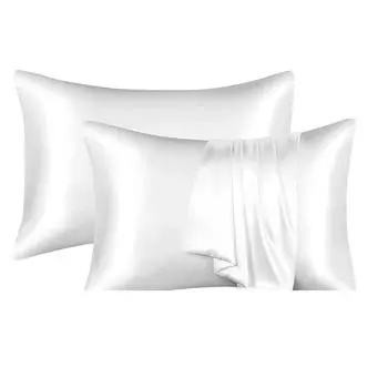 Набор из 2 атласных наволочек - шелковистые наволочки для волос и кожи, наволочки с застежкой-конвертом, похожие на шелковые наволочки Q