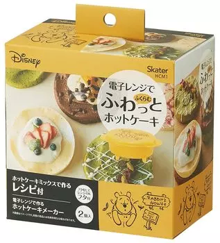 Набор из 2 блинниц Skater для микроволновой печи с изображением меда Винни-Пуха, сделано в Японии, HCM1