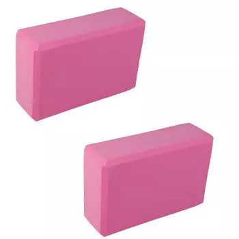 Набор из 2 блоков для йоги 23 x 15 x Core Stretch Pilates Fitness 7,6 см (Красный, 120г)