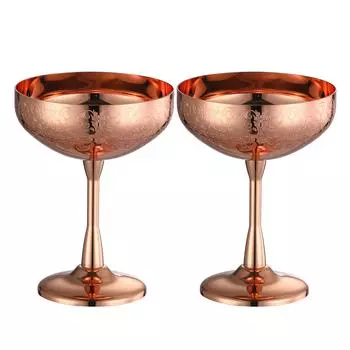 Набор из 2 бокалов для коктейлей Coupe из нержавеющей стали, небьющиеся бокалы для коктейлей «Маргарита», «Манхэттен», «Шампанское»