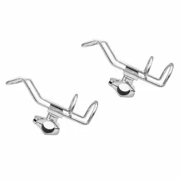 Набор из 2 держателей для удочек из нержавеющей стали 316, крепление на рейку 25 мм, крепление для лодочных принадлежностей, опорный зажим для удочек