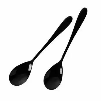 Набор из 2 десертных ложек Pearl Metal Limited Edition с черным титановым покрытием BLKP Black [BLKP] AZ-5031 чёрный