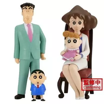 Набор из 2 фигурок семьи Нохара Crayon, Banpresto Shin-chan ~Семейное фото~ том 1 + том 2
