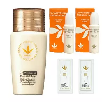 Набор из 2 флаконов Bebanjoa JoaEco Medicated UV Whitening Essential Base 470AC 52 мл Набор из 2 флаконов 470AC mini 11m 2 пакета 470AC pouch [Бонус белый