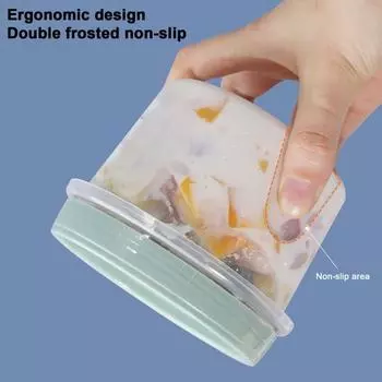 Набор из 2 герметичных контейнеров для морозильной камеры с закручивающимися крышками, 400/500/700 мл, герметичная коробка для овощей и фруктов, не содержащая BPA, для приготовления кухонной еды, герметичный круглый контейнер 500ML жёлтый