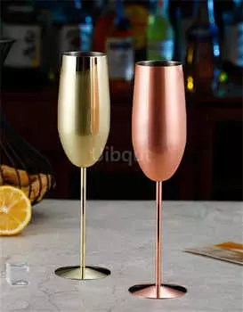 Набор из 2-х предметов, барный бокал для коктейлей из нержавеющей стали 304, бокал для мороженого, вина, металлический, высокий, креативный бокал для шампанского, пивной бокал для вина, посуда для напитков