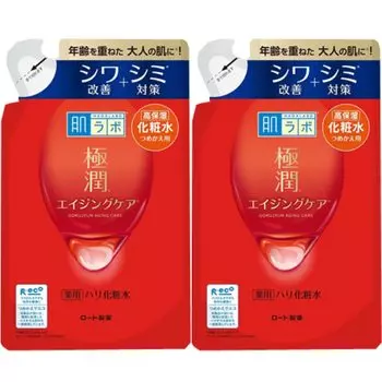 Набор из 2 Hada Labo Gokujun Firming Lotion Medicated Refill без запаха 170 мл [Оптовая закупка] (красный)