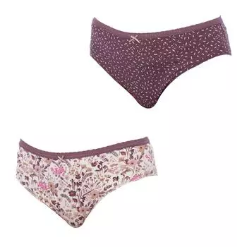 Набор из 2 хлопковых трусиков Brislip 1031033 Женский L фиолетовый