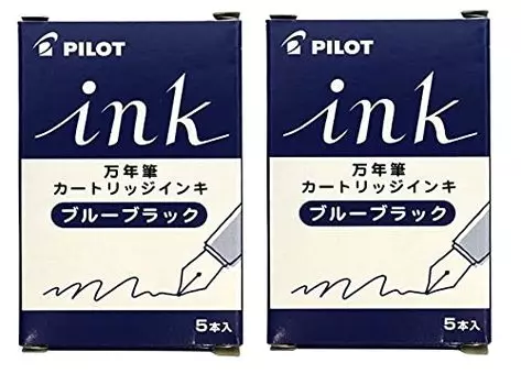 Набор из 2 картриджей для перьевой ручки Pilot, 5 шт., цвет синий, черный IRF-5S-BB