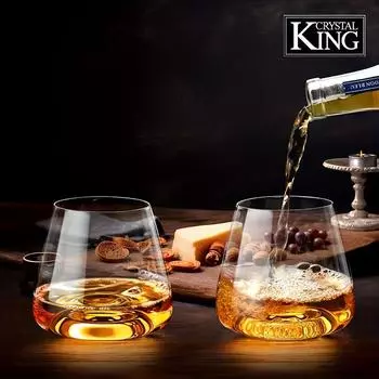 Набор из 2 кристаллов KING CRYSTAL, бессвинцовый хрустальный гриб, чашка гнома, прозрачное хрустальное стекло, хрустальные бокалы для коктейлей, кофе со льдом, пива, чая со льдом, виски, воды D A Set Of 2