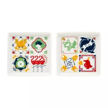 Набор из 2 квадратных пластин Pokemon Center Paldea, 9669054183, популярный покемон в Корее