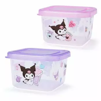 Набор из 2 мини-контейнеров для еды Sanrio Kuromi 747742 (Контейнер для хранения) фиолетовый