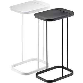 Набор из 2 мусорных баков YAMAZAKI, держатель для мусорных мешков с разделителем крышки, тонкий кухонный Luce, белый, черный 7552 7553