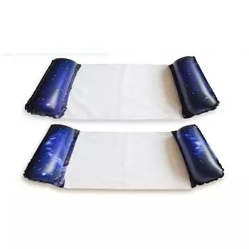 Набор из 2 надувных поплавков для бассейна, водный гамак, водный поплавок-гамак 4-в-1, портативные стулья для бассейна для путешествий, бассейн, пляж, вечеринка 120*70cm.2Pcs синий