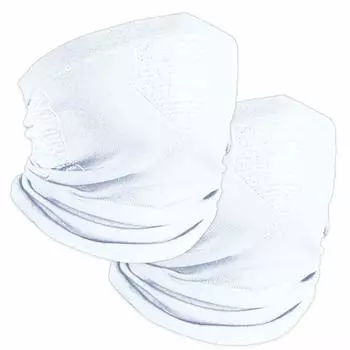 Набор из 2 охлаждающих масок для лица с защитой от брызг и ультрафиолета [EXIO] для мужчин и женщин (Белый/Белый, БЕСПЛАТНО)