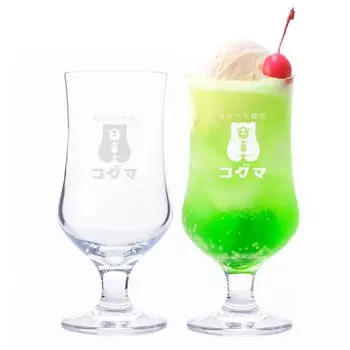 Набор из 2 пар флоат-стеклянных стаканов для крем-соды в стиле ретро для домашнего кафе Koguma, чашка на ножках, бокал для холодного кофе для гостей, закаленное стекло, сделано в