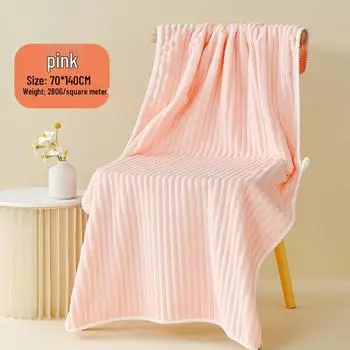 Набор из 2 полотенец для ванной и пляжа из кораллового вельвета с быстросохнущей полоской «конфети» Towel: 35*75cm