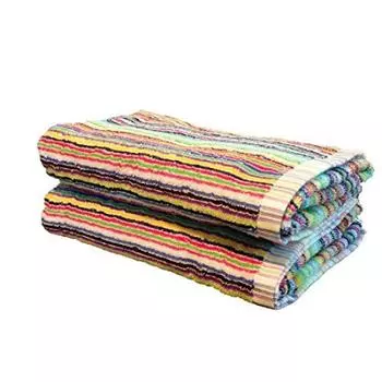 Набор из 2 полотенец для ванной Imabari Leftover Thread в полоску, пушистые, с высокой скоростью впитывания