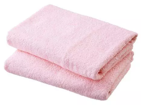 Набор из 2 полотенец для ванной комнаты в отеле, сделано в Японии, полотенце Senshu 60 x 120, светло-розовое (приблизительно. см)